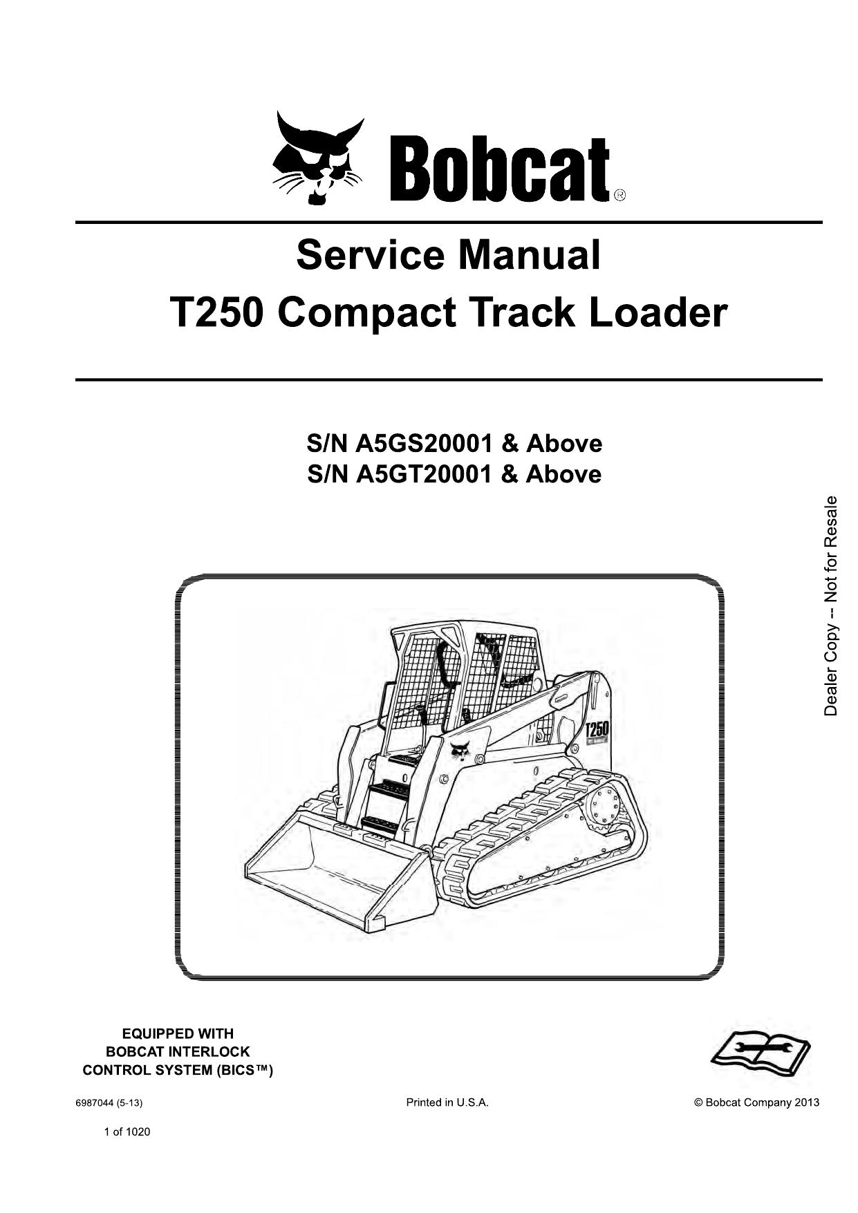 T250 Compact Track Loader Service Manual Bobcat 5